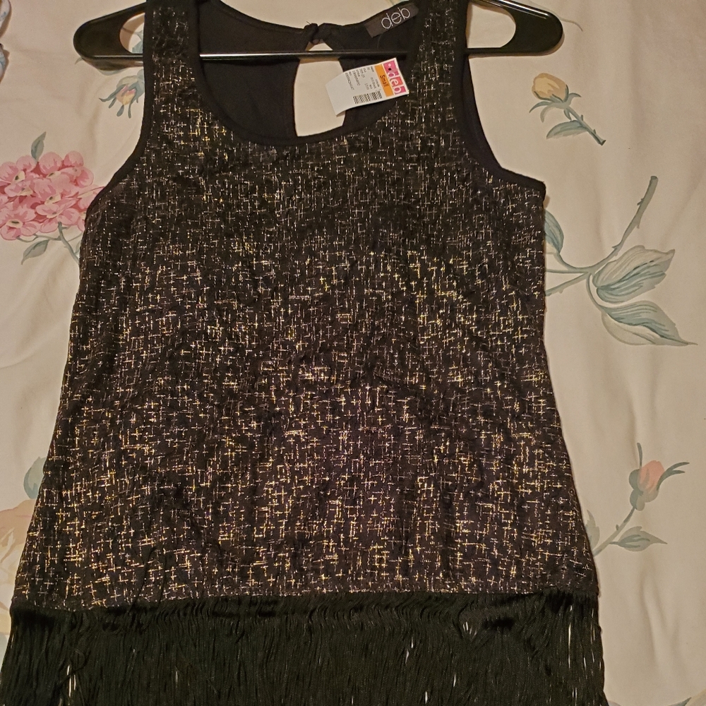 Fringed bottom tank top